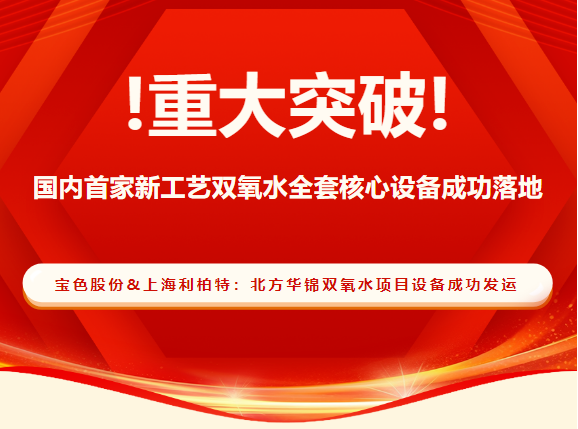 重大突破-国内首家新工艺双氧水全套核心设备成功落地